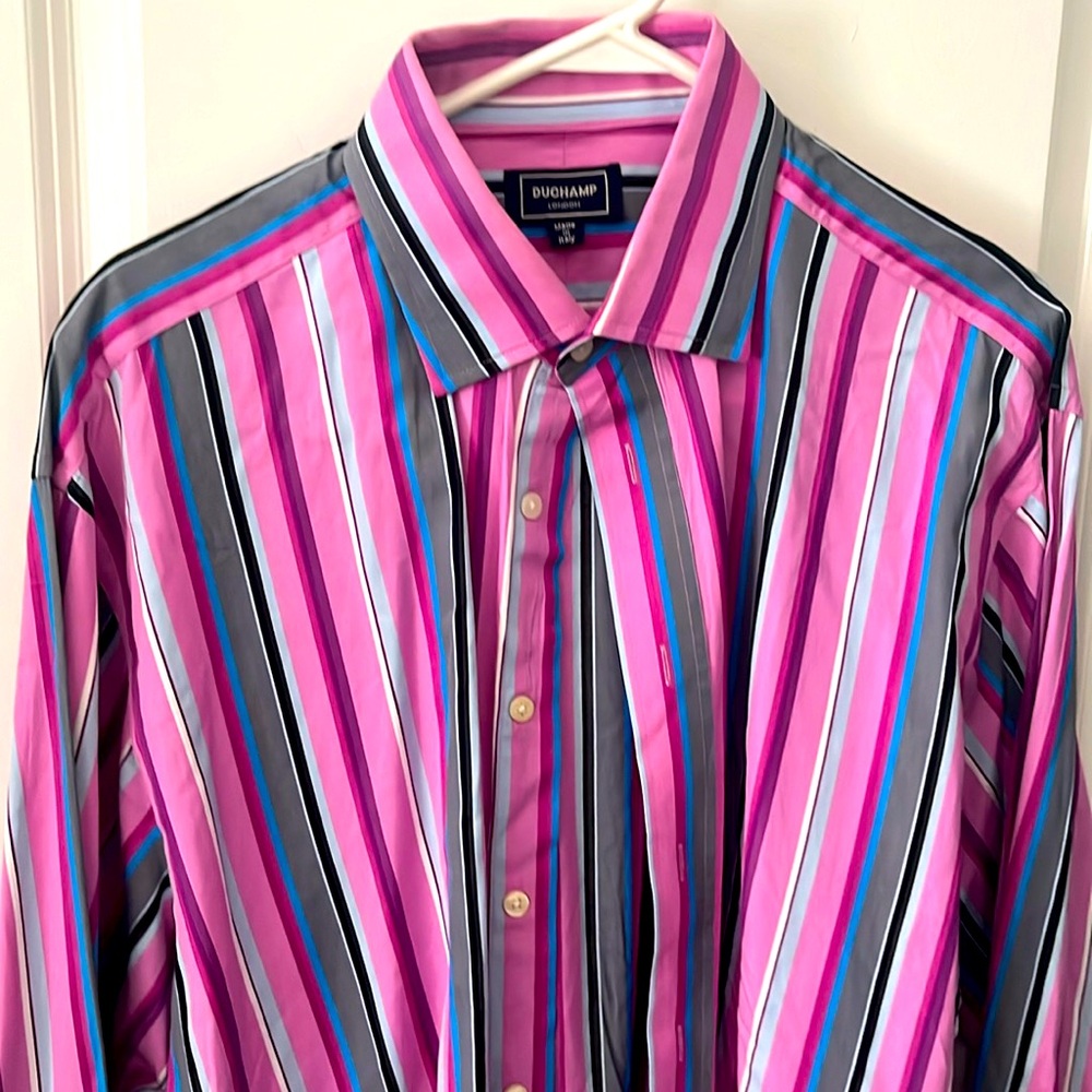 Duchamp men’s dress shirt French cuffs at the wrist size 17 1/2 44 cm